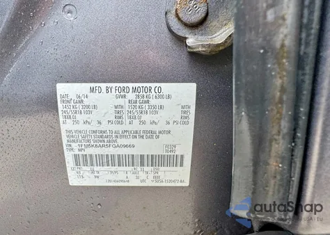 2015 Ford Explorer Police Interceptor z USA, uszkodzony, nr VIN 1FM5K8AR5FGA09669